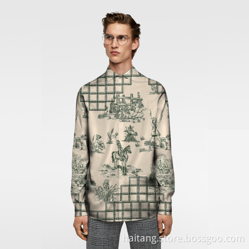 High-class Digital Printing Fabric Woven Garments Classic